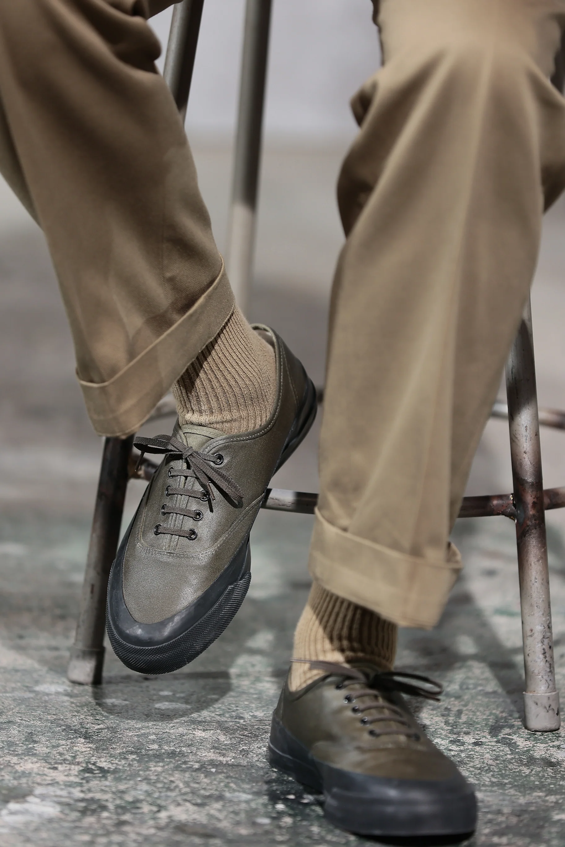ACV-SNK01WX-PNT WAXED COTTON P-DECK SHOES - Image 5