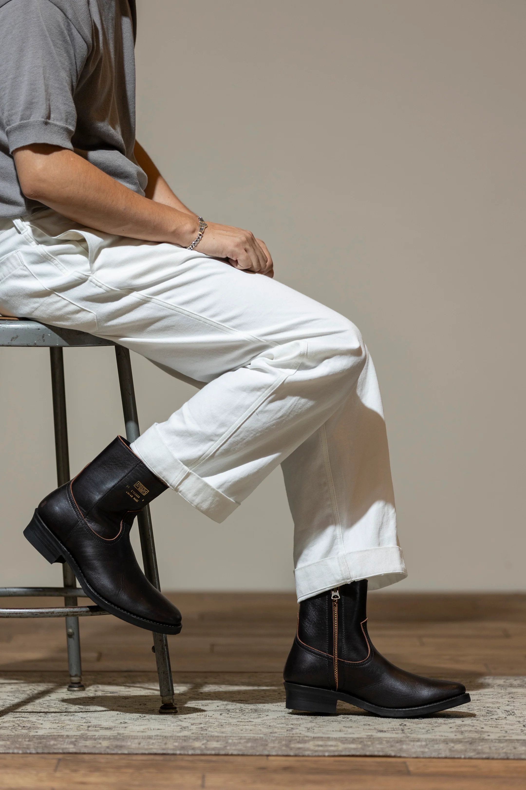 AB-05H-CL HORSEHIDE ZIP WESTERN BOOTS - Image 9