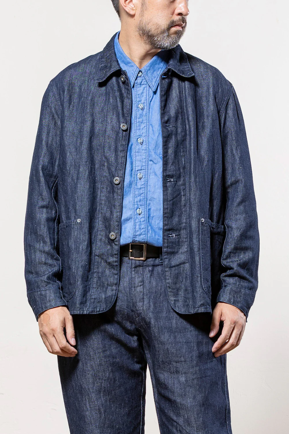 ACV-JK03CLD COTTON LINEN DENIM WORK JACKET - Image 6