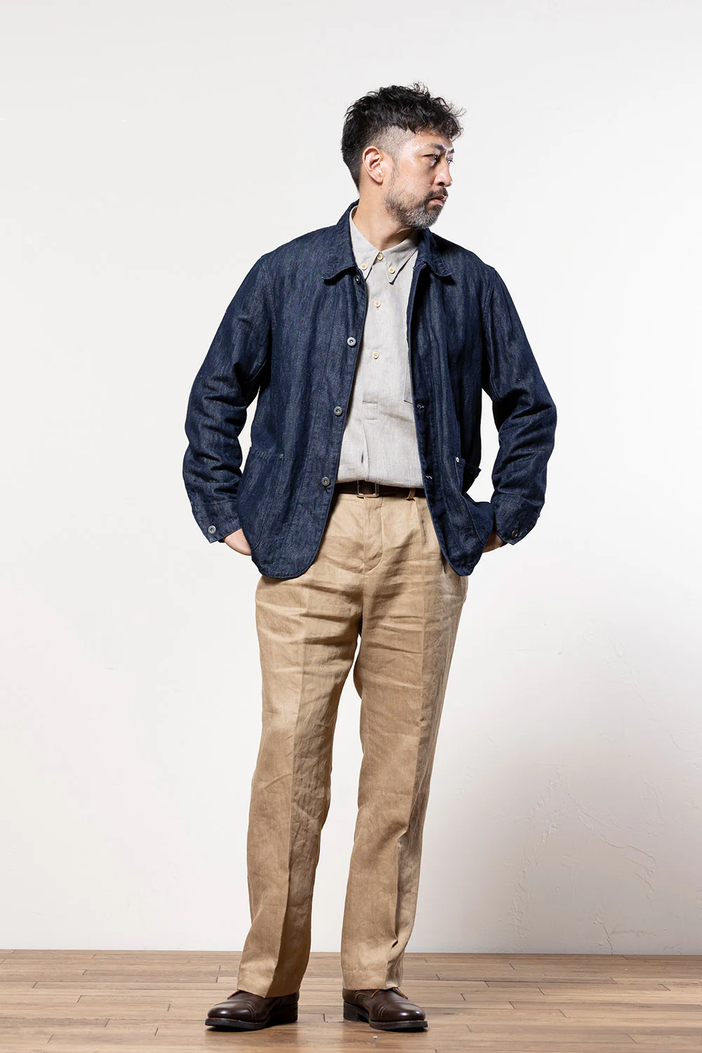 ACV-JK03CLD COTTON LINEN DENIM WORK JACKET - Image 7