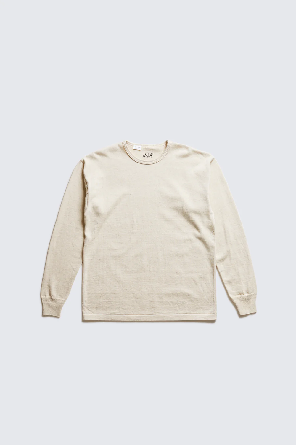ACV-KNS01 COTTON LINEN RAMIE CREW NECK LONG SLEEVE KNIT TEE - Image 7