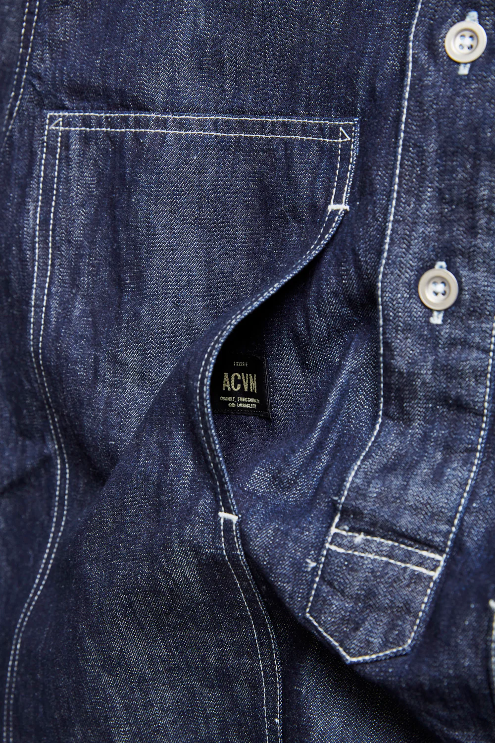 ACV-SJK04CLD COTTON LINEN DENIM PULLOVER JACKET - Image 5