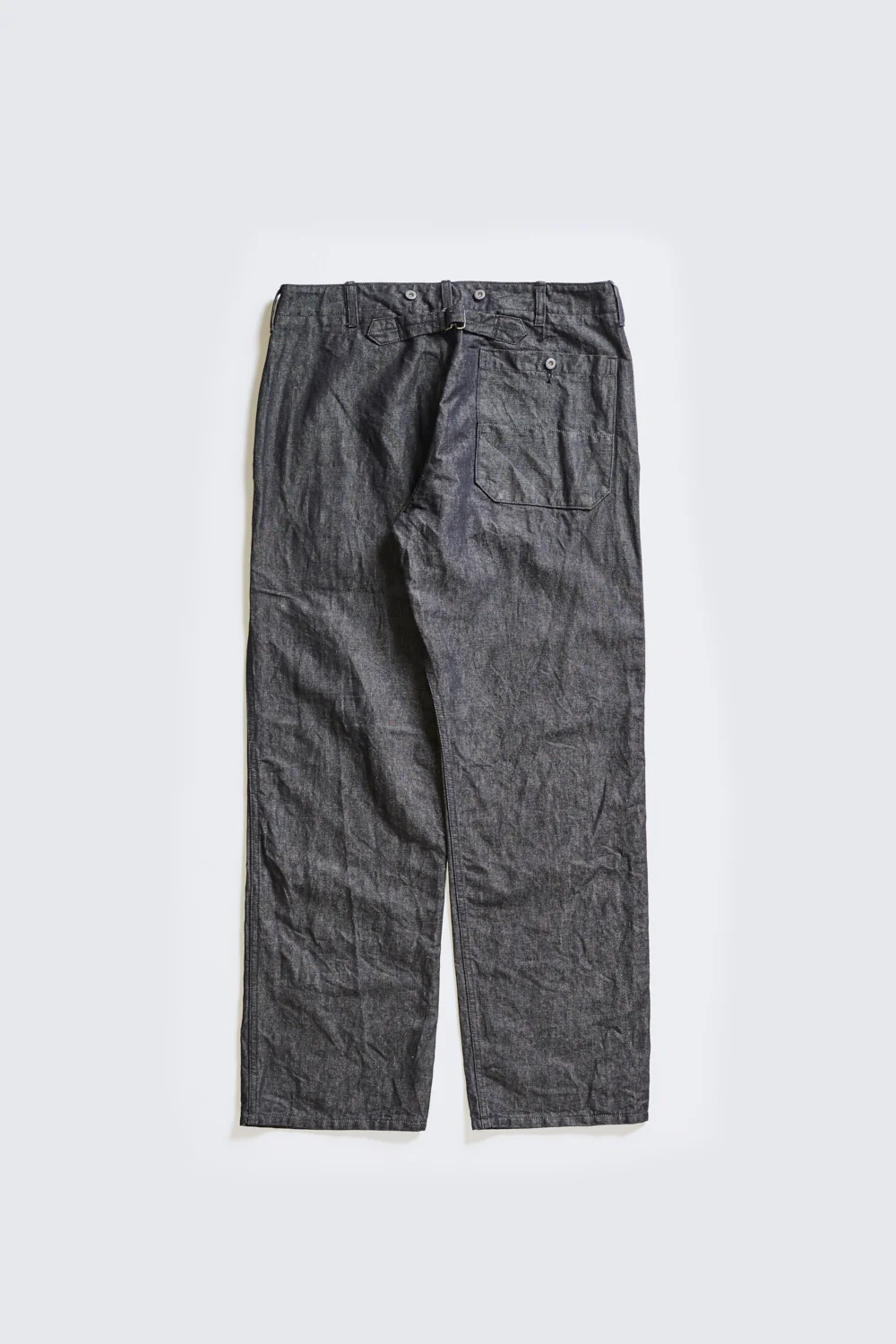 ACV-TR03CLD COTTON LINEN DENIM BUCKLE BACK TROUSERS (25SS Ver.) - Image 4